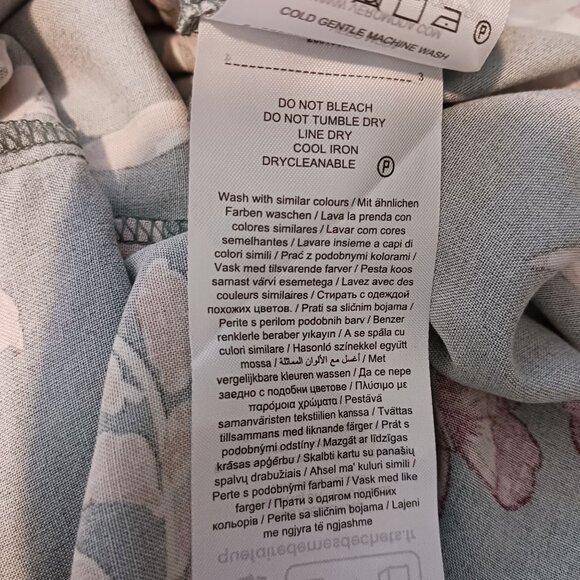 NEW Vero Moda Maternity Easy Joy Tie Short Dress Sage Green‎ Floral XS - Picture 8 of 12